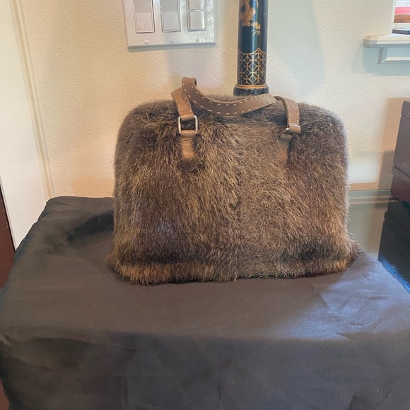 FENDI SELLERIA MINK SATCHEL HANDBAG PREOWNED Vintage - Picture 4 of 9